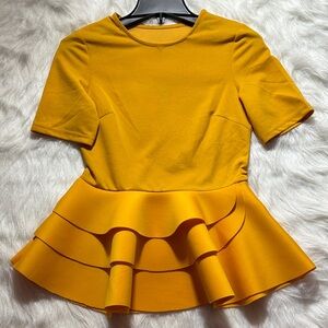 Goldish Yellow Peplum Top